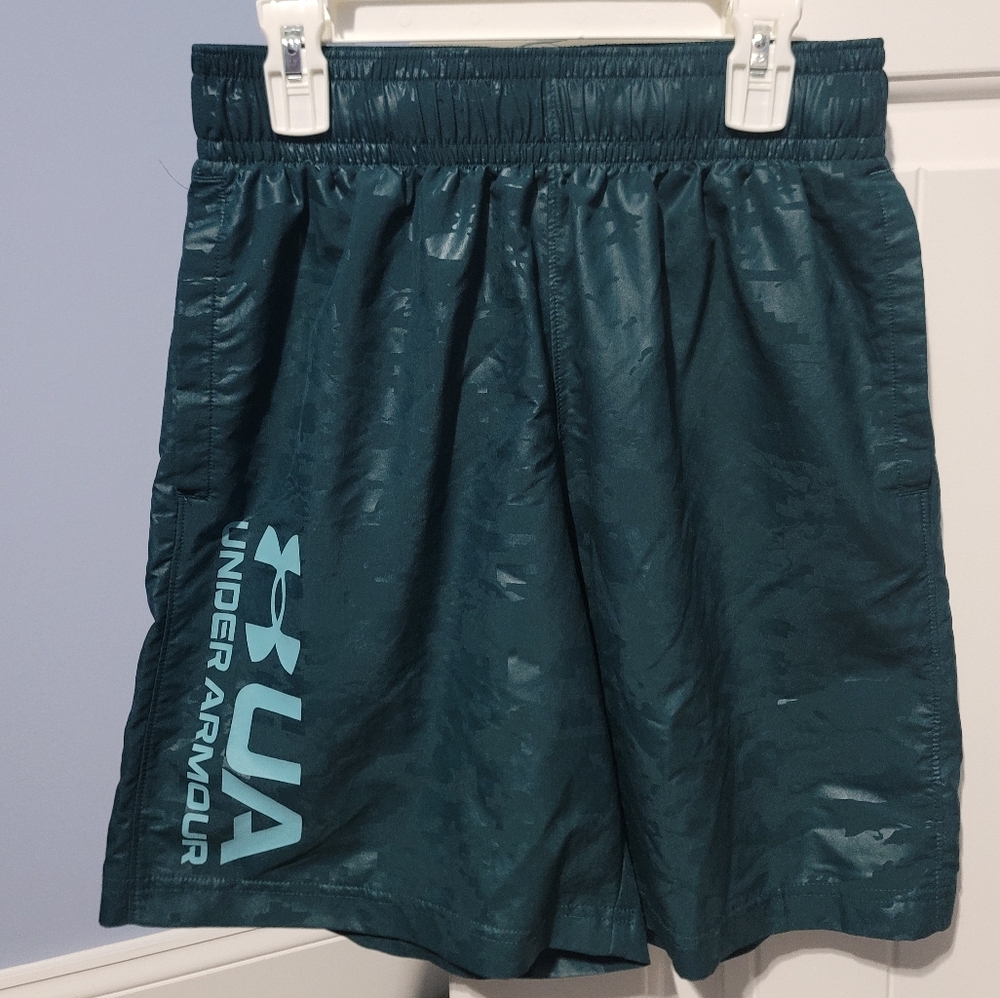 Mens Under Armour Teal Athletic Shorts Small